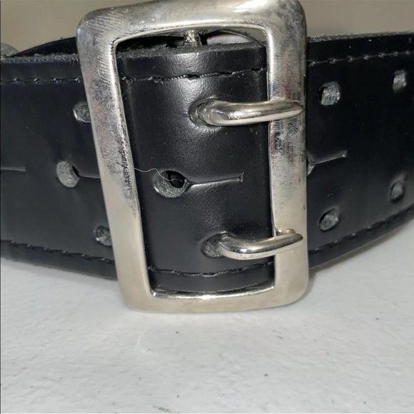 Aker Leather B01 Sam Browne Leather-Lined Duty Belt, 2-1/4” Width, Black 36” - Picture 2 of 6